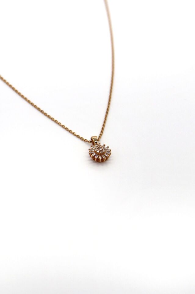 0.15 ct Daisy Pırlanta Baget Kolye