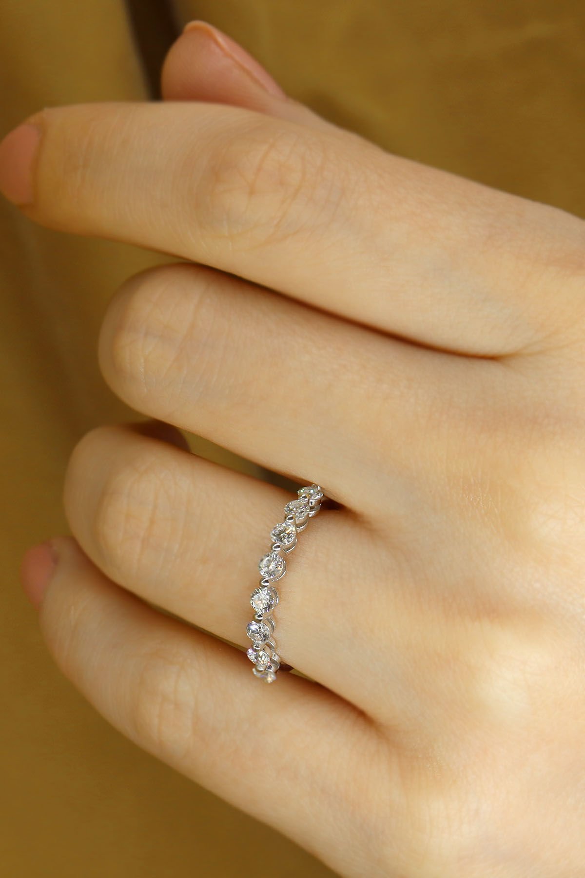 0.65 ct Yarımtur Pırlanta Yüzük