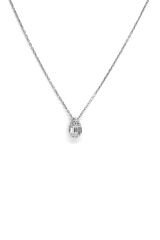 0.15 ct Pırlanta Baget Damla Kolye