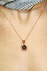 Oniks Pırlanta Kolye