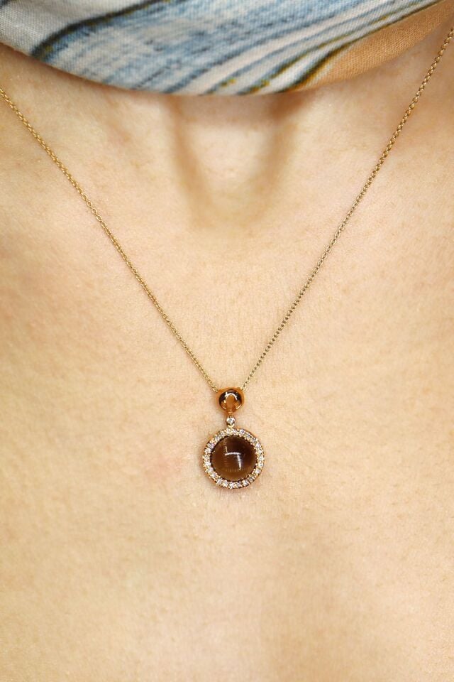 Oniks Pırlanta Kolye