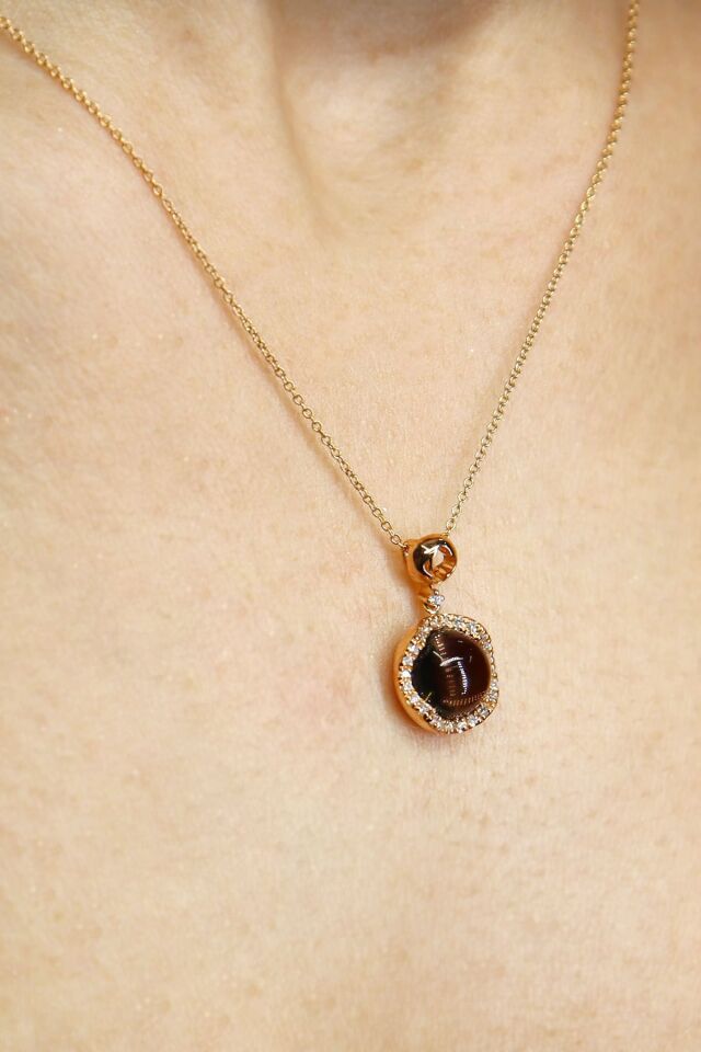 Oniks Pırlanta Kolye