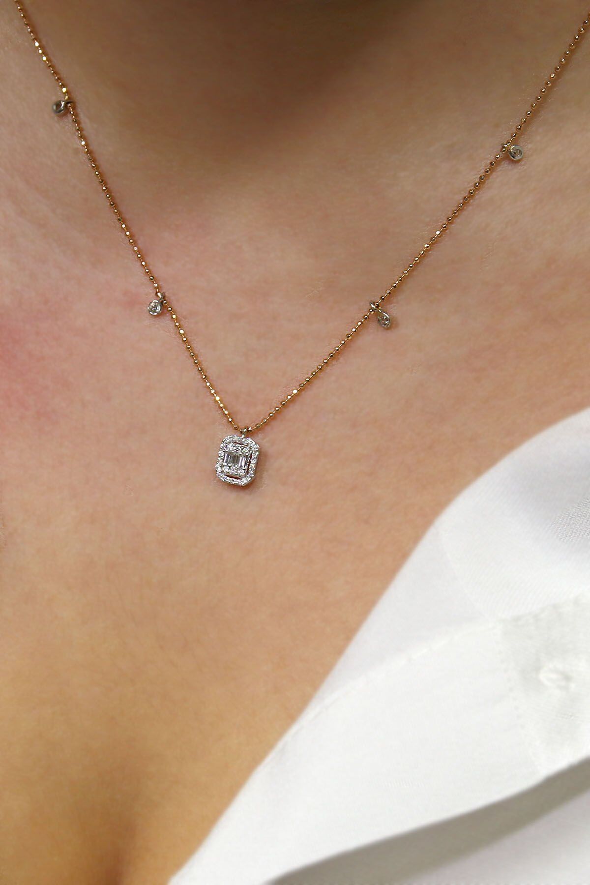 0.30 ct Tasarım Pırlanta Kolye