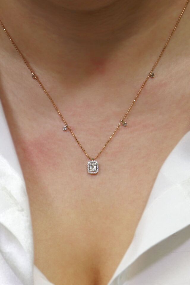 0.30 ct Tasarım Pırlanta Kolye