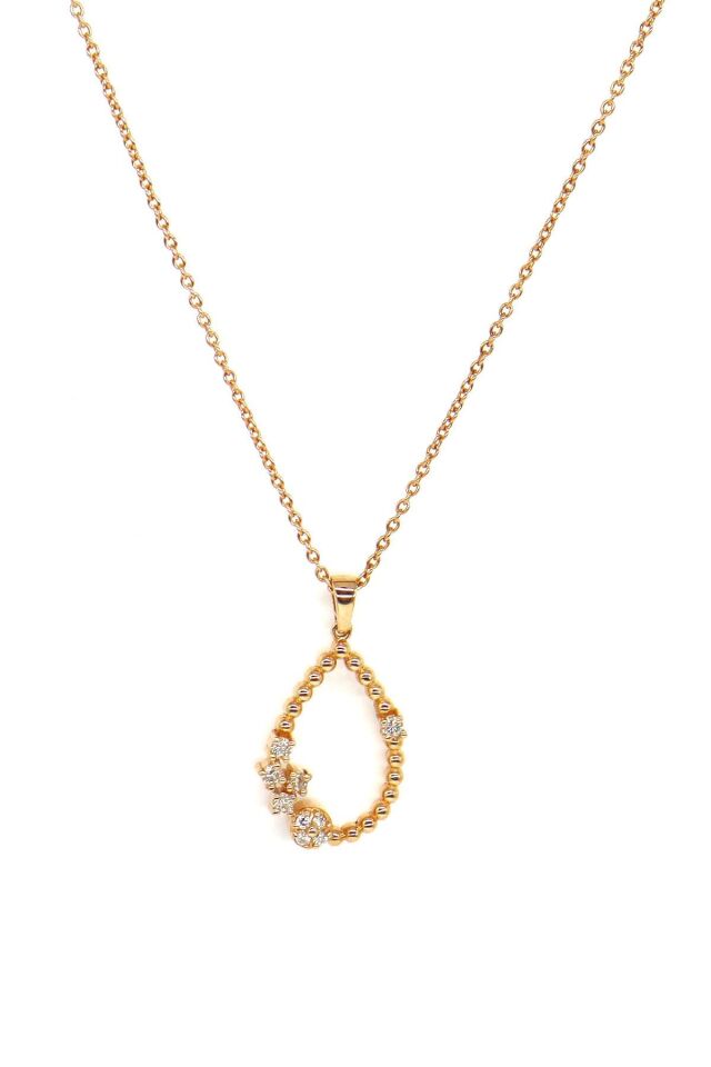 Asimetri Damla Pırlanta Kolye