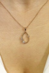 Asimetri Damla Pırlanta Kolye