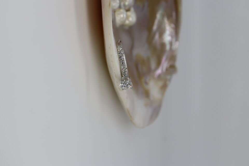 1.15 Ct Pırlanta Kenar Taşlı Tektaş Yüzük