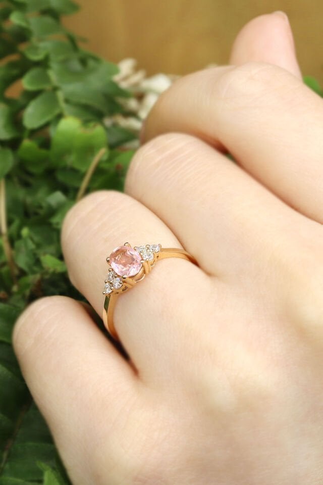 Lily Morganite & Pırlanta Yüzük