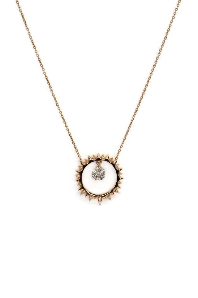 Tasarım Güneş Pırlanta Kolye