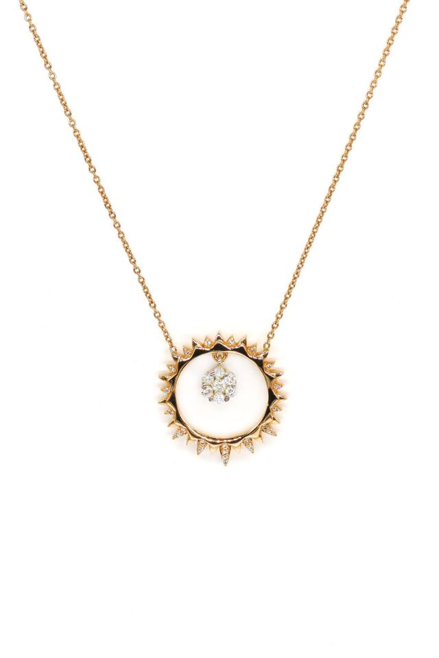 Tasarım Güneş Pırlanta Kolye