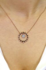 Tasarım Güneş Pırlanta Kolye