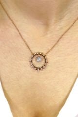 Tasarım Güneş Pırlanta Kolye