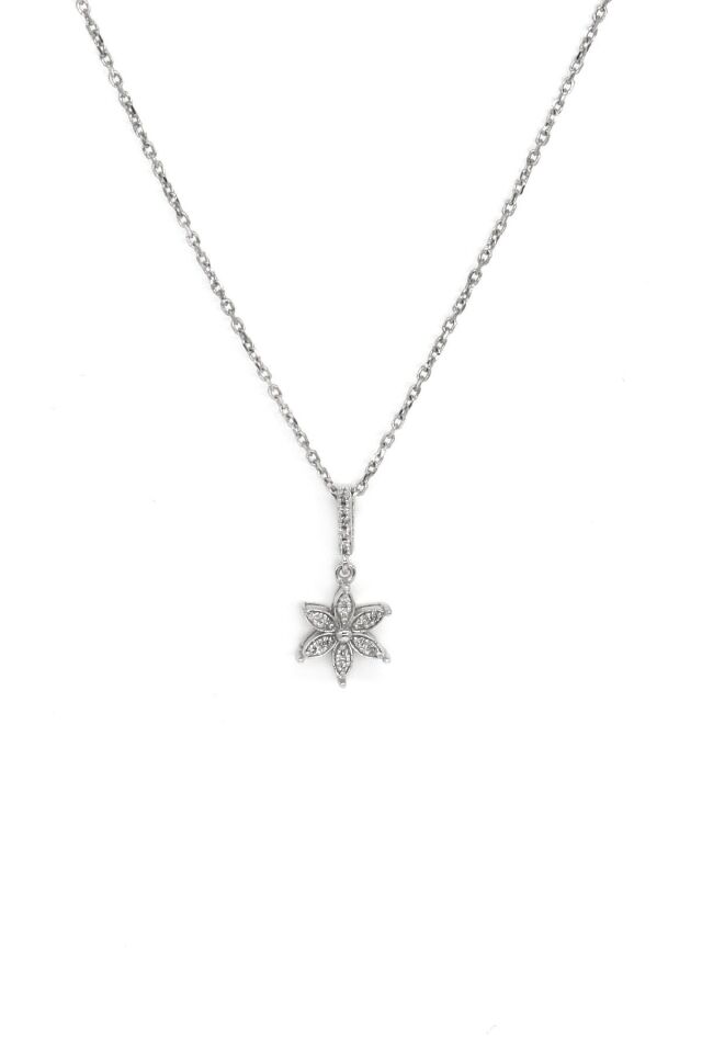 Çiçek Pırlanta Kolye