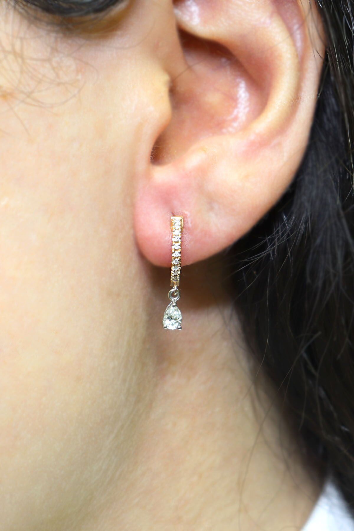 Damla Pırlanta Küpe