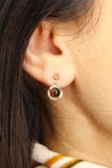 Oniks Pırlanta Küpe