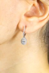 Oval Coronet Pırlanta Küpe