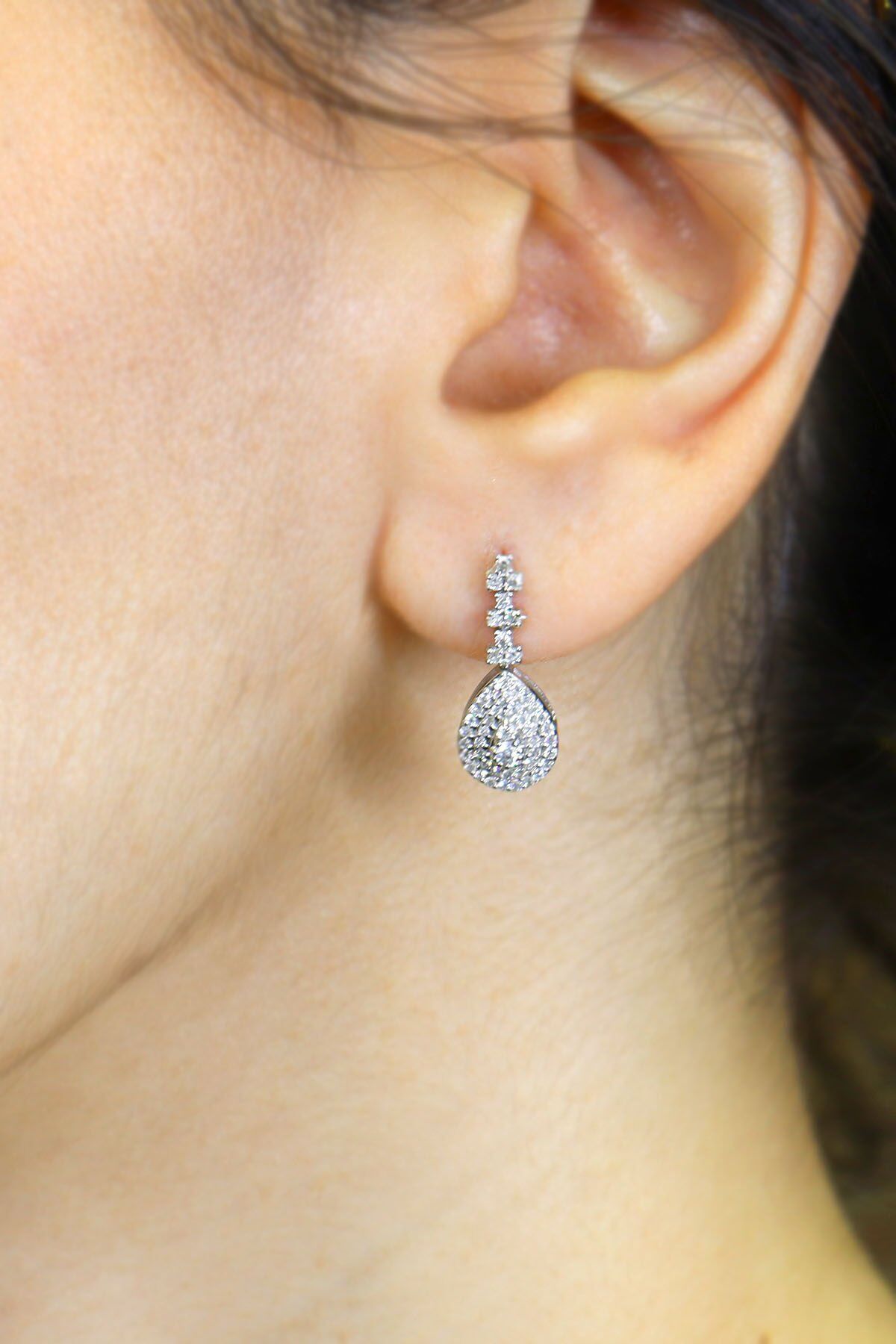 Damla Coronet Pırlanta Küpe