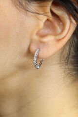 0.60 ct Yarımtur Pırlanta Küpe