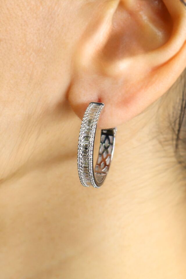 1.60 ct Baget Tamtur Pırlanta Küpe