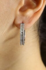 1.60 ct Baget Tamtur Pırlanta Küpe