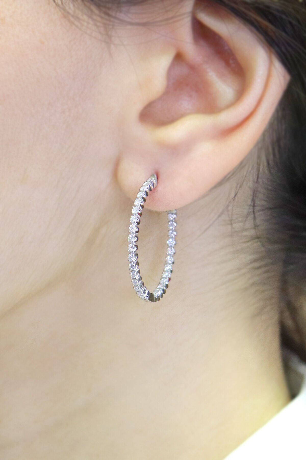 1.00 ct Tamtur Pırlanta Küpe