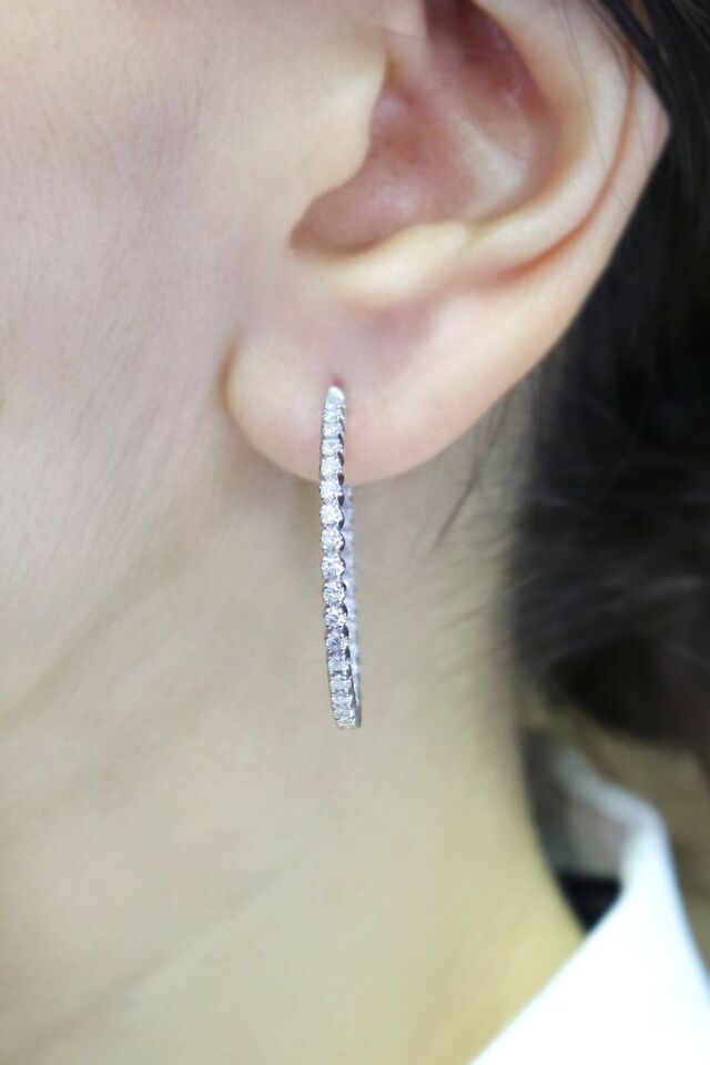 1.00 ct Tamtur Pırlanta Küpe