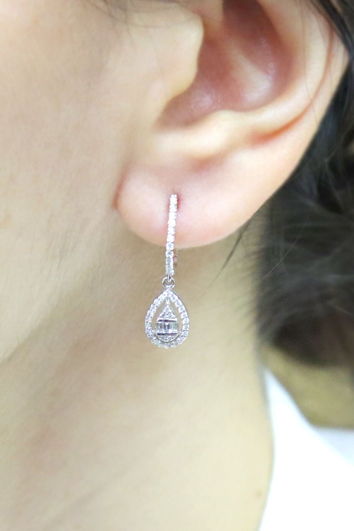 0.50 ct Damla Pırlanta Küpe