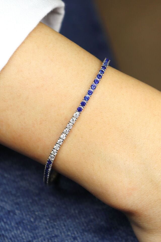 Safir & Pırlanta Suyolu Bileklik