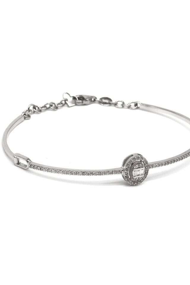 0.40 Ct Baget Pırlanta Kelepçe