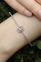 0.40 ct Baget Pırlanta Kelepçe