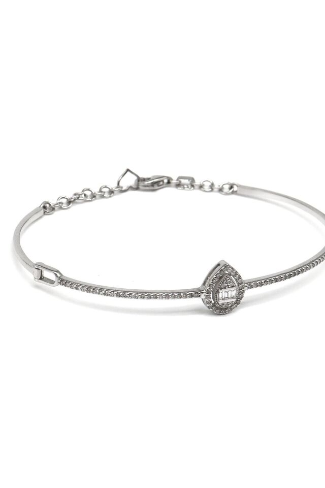 0.40 Ct Damla Baget Pırlanta Kelepçe