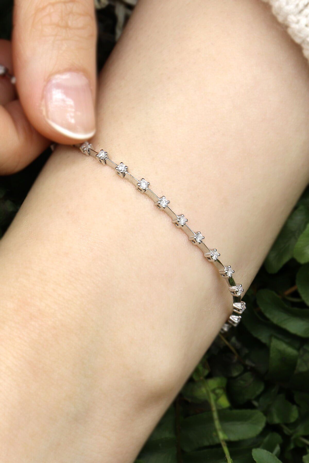 0.90 Ct Suyolu Pırlanta Bileklik