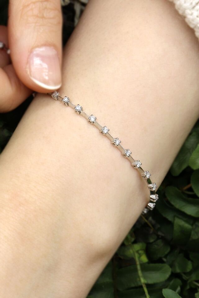 0.90 Ct Suyolu Pırlanta Bileklik