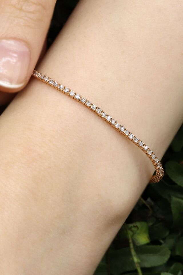 1.30 Ct Suyolu Pırlanta Bileklik