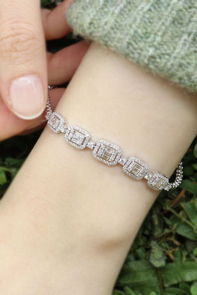 1.60 ct Baget Pırlanta Bileklik