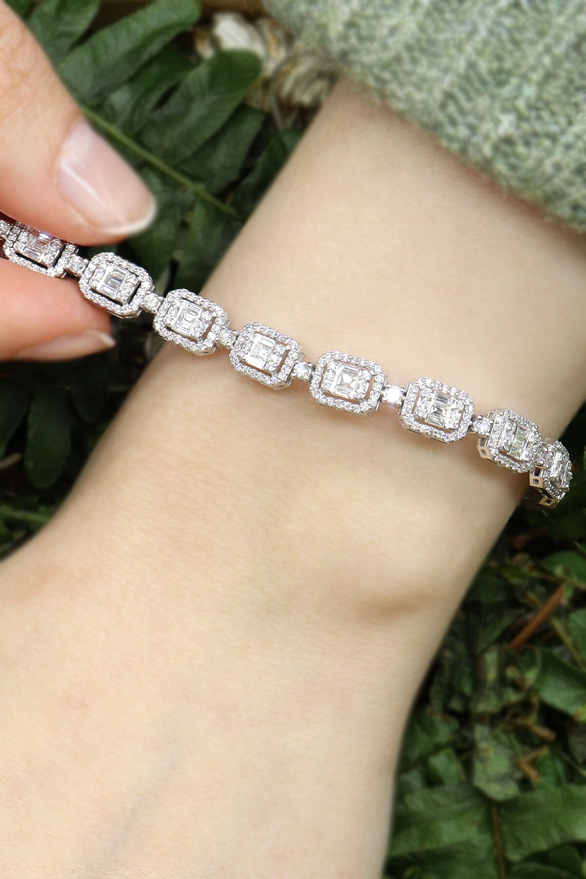 4.60 ct Baget Pırlanta Bileklik