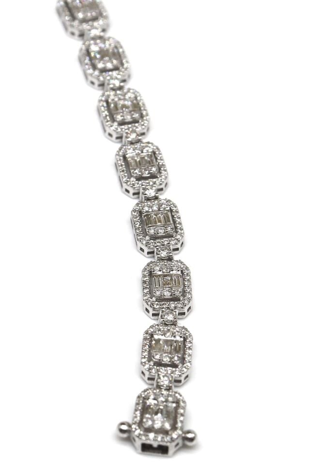 3.55 Ct Baget Pırlanta Bileklik
