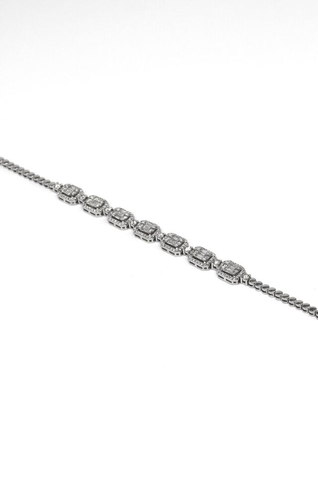 1.45 ct Baget Pırlanta Bileklik