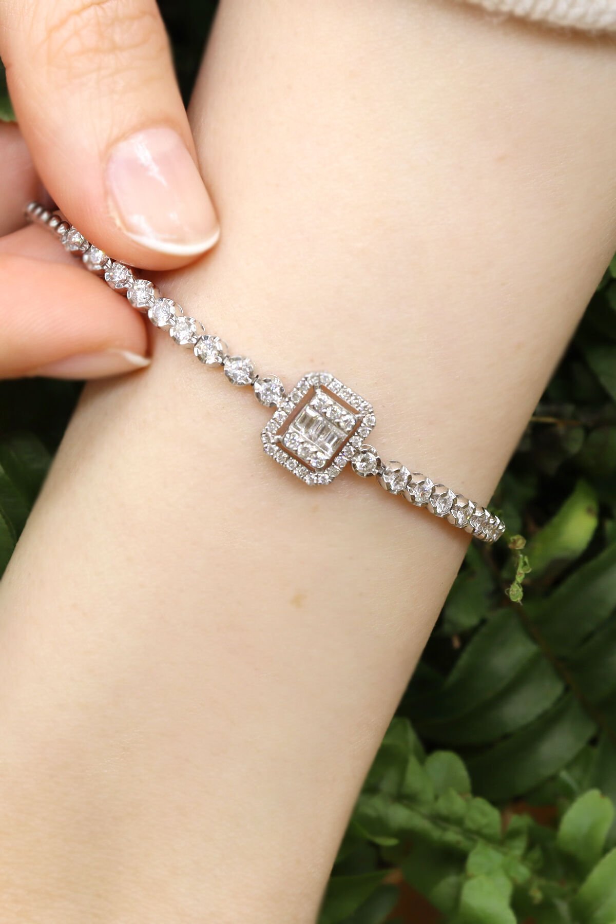 1.50 ct Baget Pırlanta Bileklik