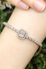 1.50 ct Baget Pırlanta Bileklik