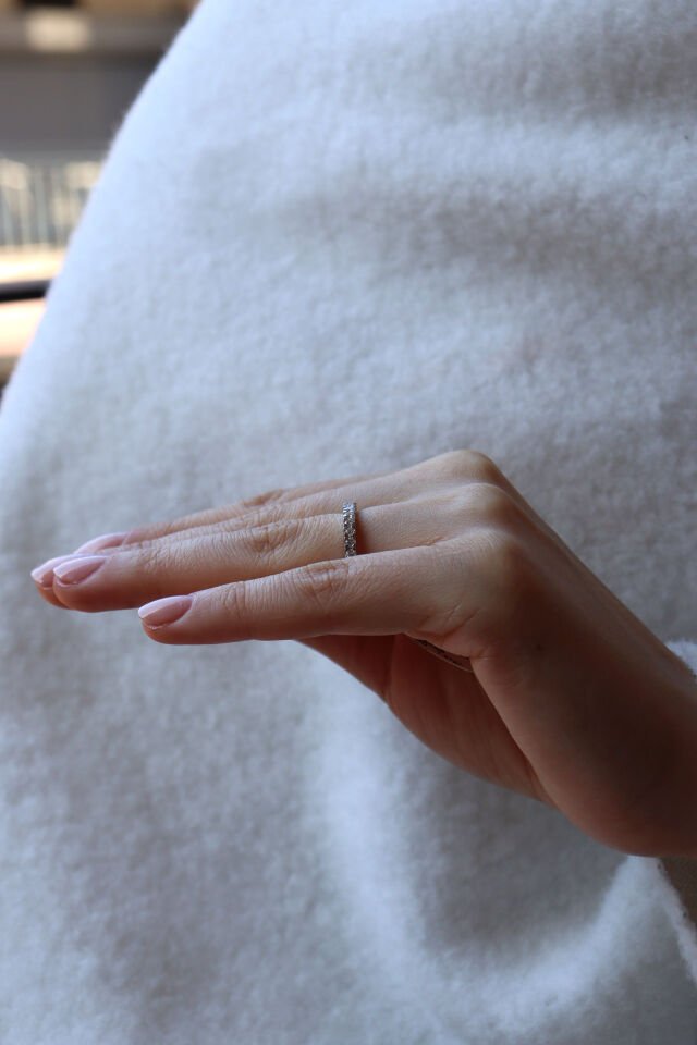 0.50 Ct Yarımtur Pırlanta Yüzük