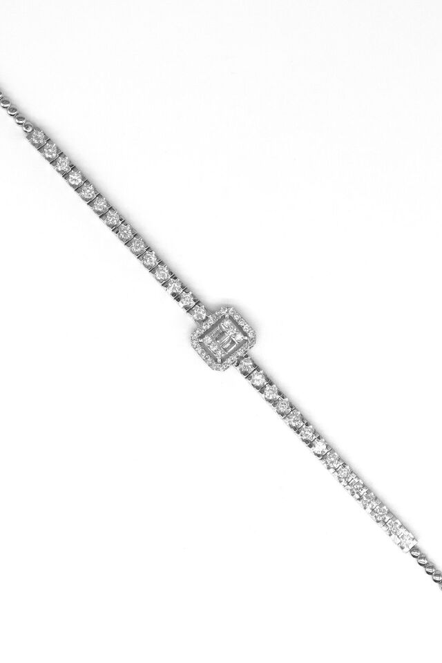 1.60 ct Baget Pırlanta Bileklik