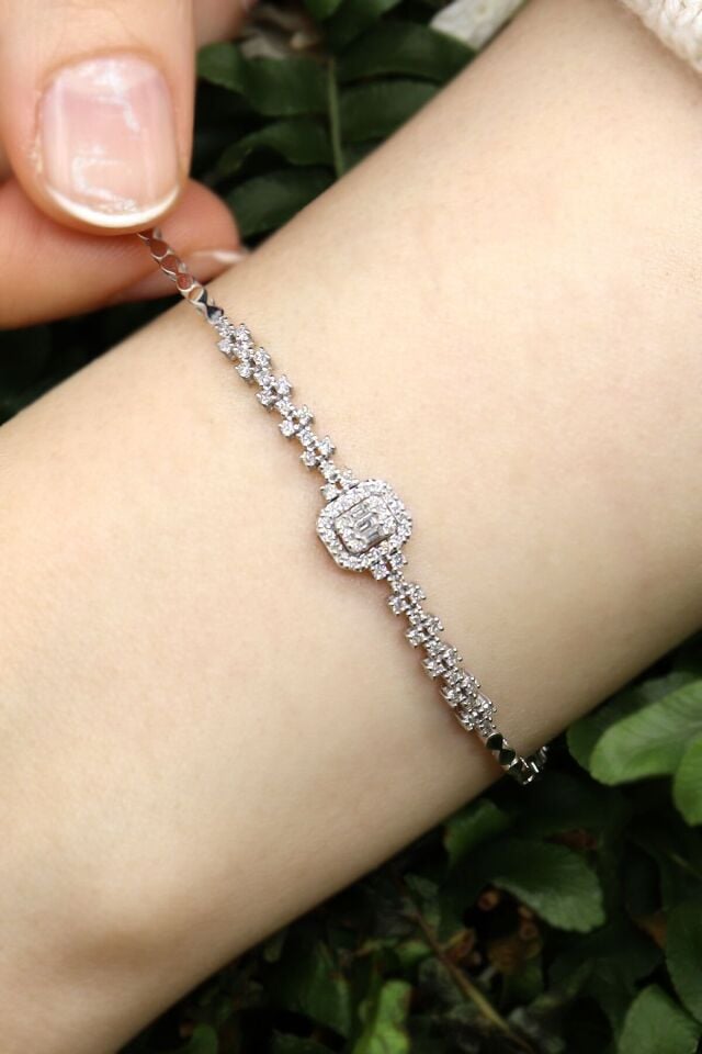 0.50 Ct Baget Pırlanta Bileklik