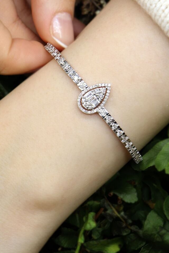 1.45 Ct Damla Coronet Pırlanta Bileklik