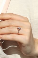 Vintage Beyaz Topaz & Pırlanta Yüzük