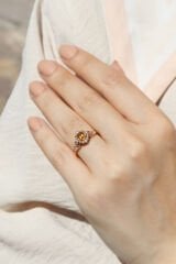 Vintage Turmalin & Pırlanta Yüzük