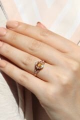 Vintage Turmalin & Pırlanta Yüzük