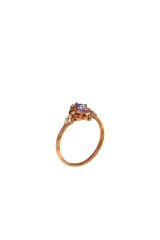 Vintage Ametist & Pırlanta Yüzük