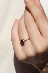 Vintage London  BLue & Pırlanta Yüzük