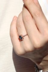 Vintage Moss Agate & Pırlanta Yüzük